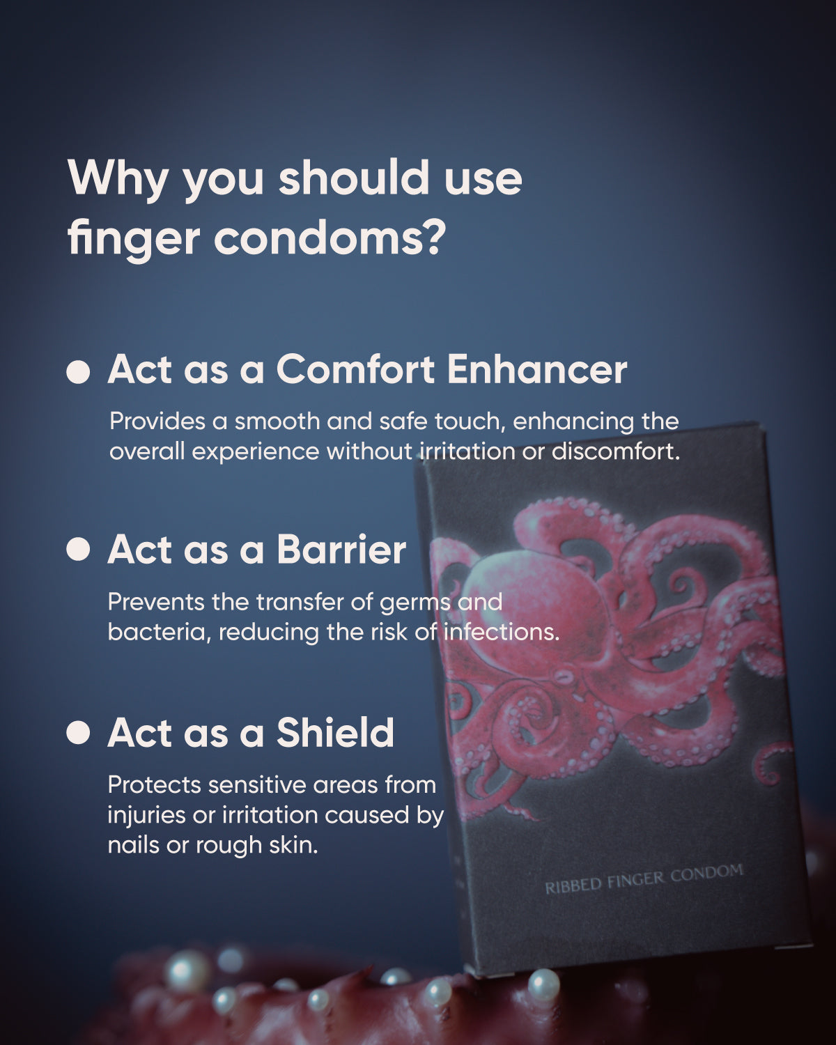 Sappho from lesbos S+ point Dotted Finger Condom, 12 count