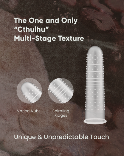 Sappho from lesbos Ribbed & Dotted 4-Layer Patented Finger Condom, 12 count