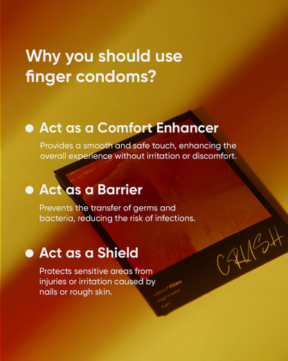 Sappho from lesbos Crush Orange Filter Finger Condom, 12 count