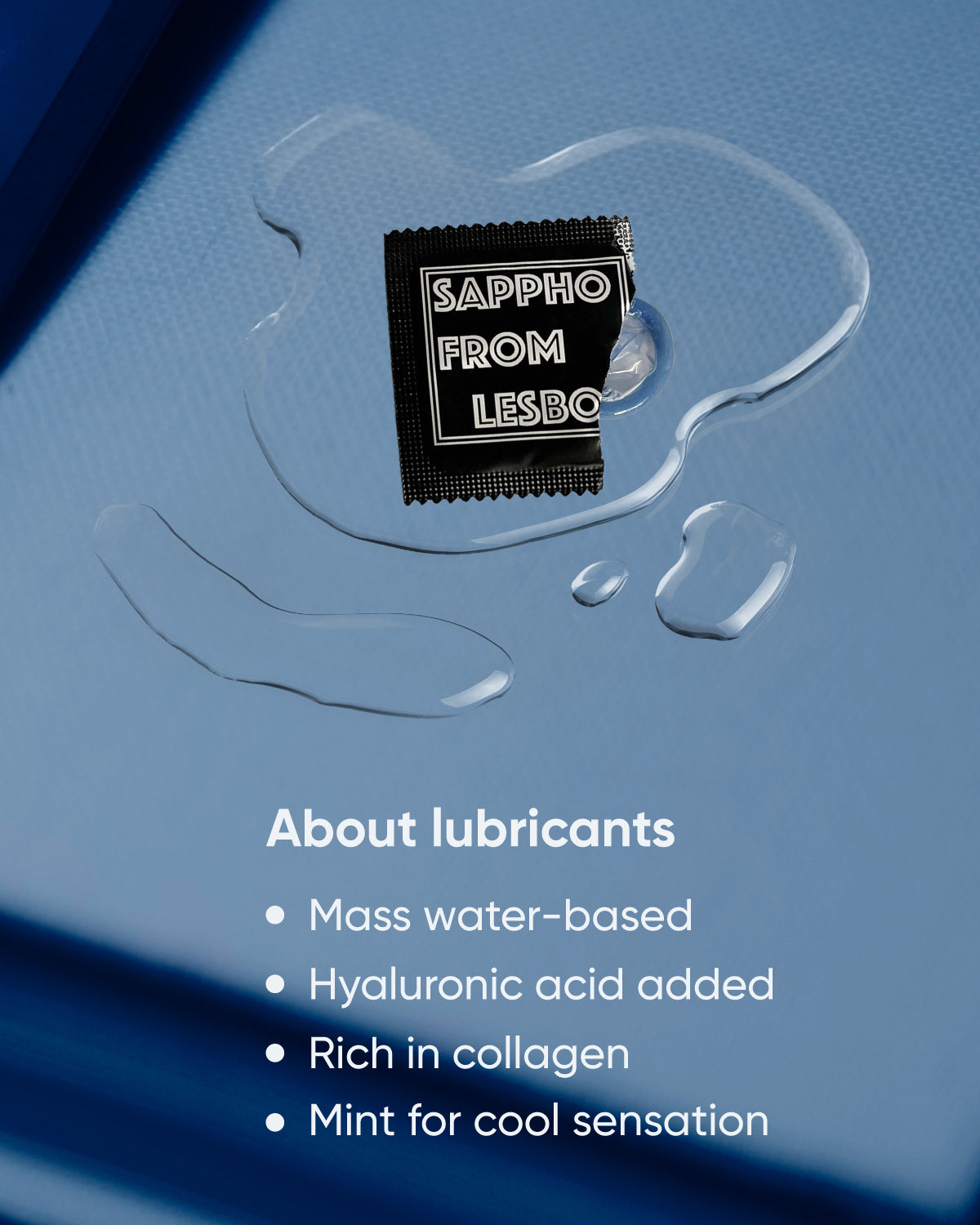 Sappho from lesbos Crush Blue Filter Finger Condom, 12 count, Cooling Sensation