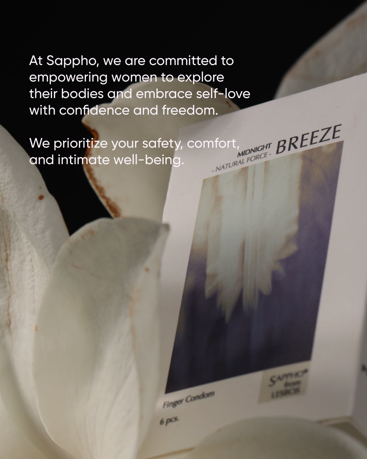 Sappho from lesbos Natural Force Midnight Breeze Finger Condom Jasmine Scent, 12 count