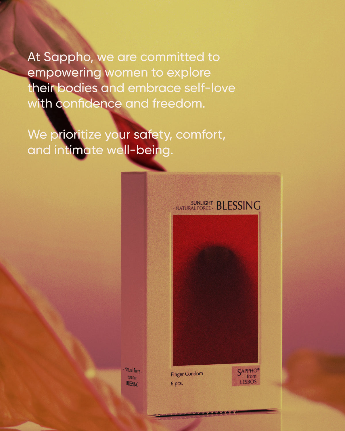 Sappho from lesbos Natural Force Sunlight Blessing Finger Condom Neroli Scent, 12 count