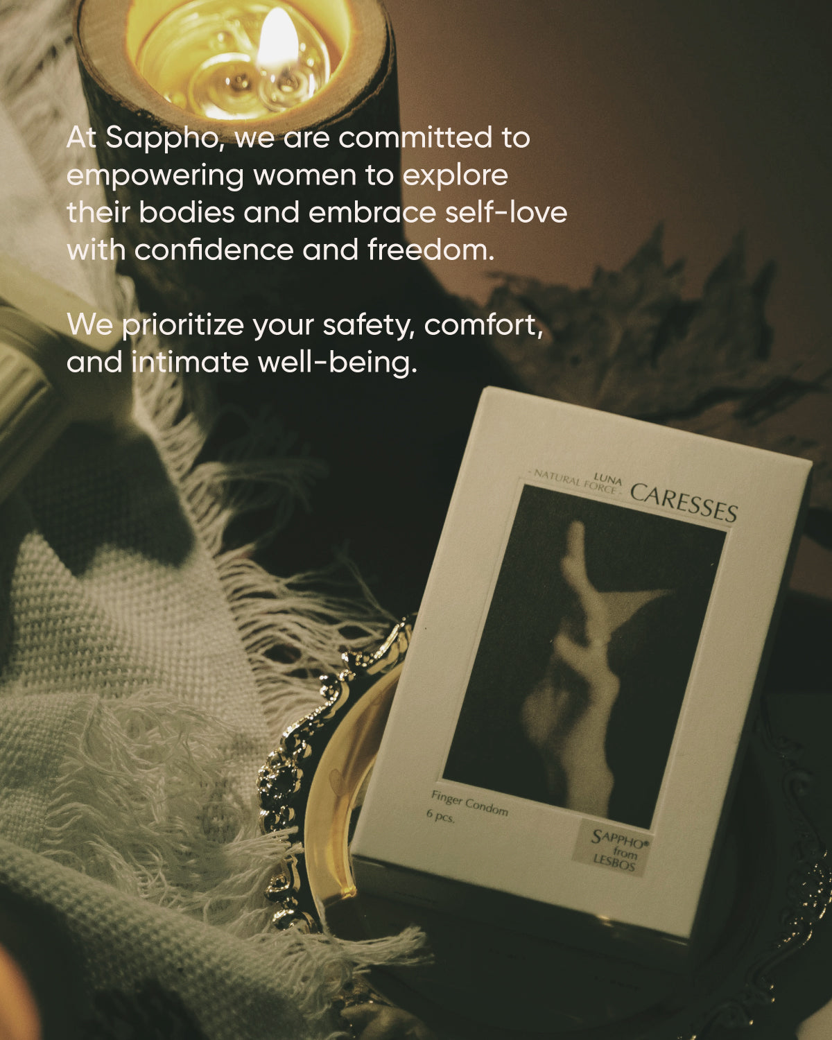 Sappho from lesbos Natural Force Luna Caresses Finger Condom Vetiver scent, 12 count