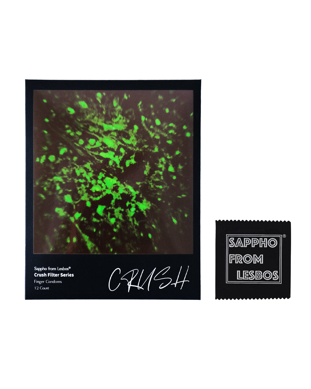 Sappho from lesbos Crush Green Filter Finger Condom, 12 count